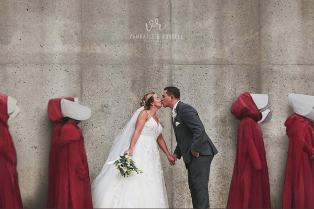 Outrage over a Handmaid's Tale wedding photo went viral. But it's not as tone-deaf as it seems.