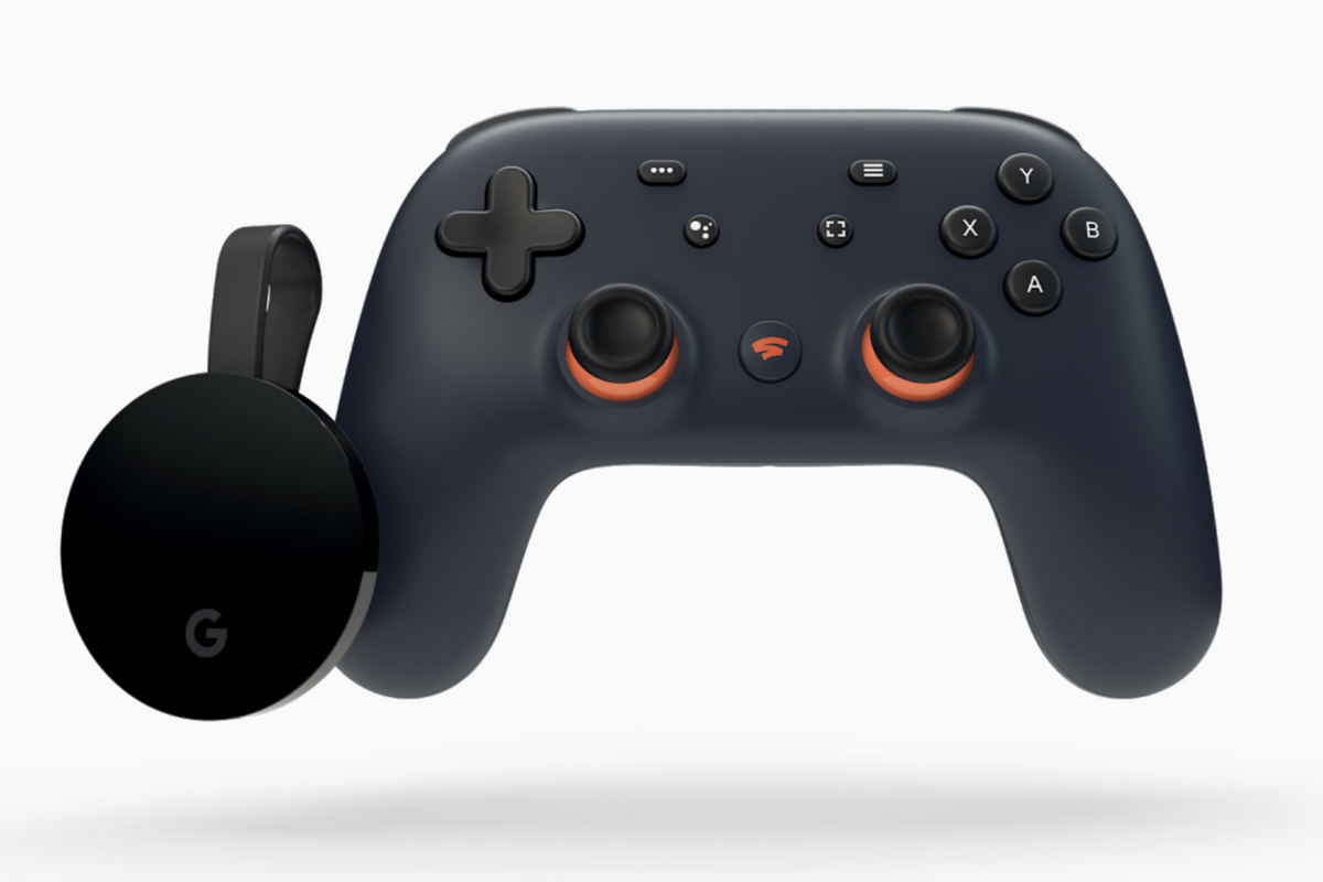 Google Stadia controller and Chromecast Ultra