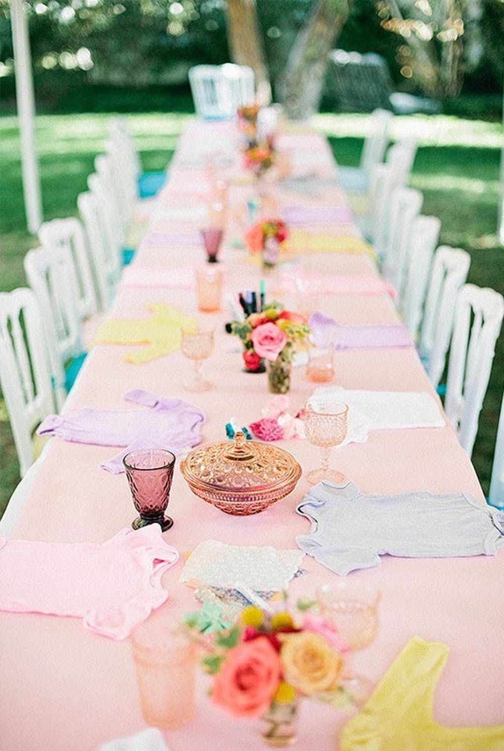 pastel color baby shower