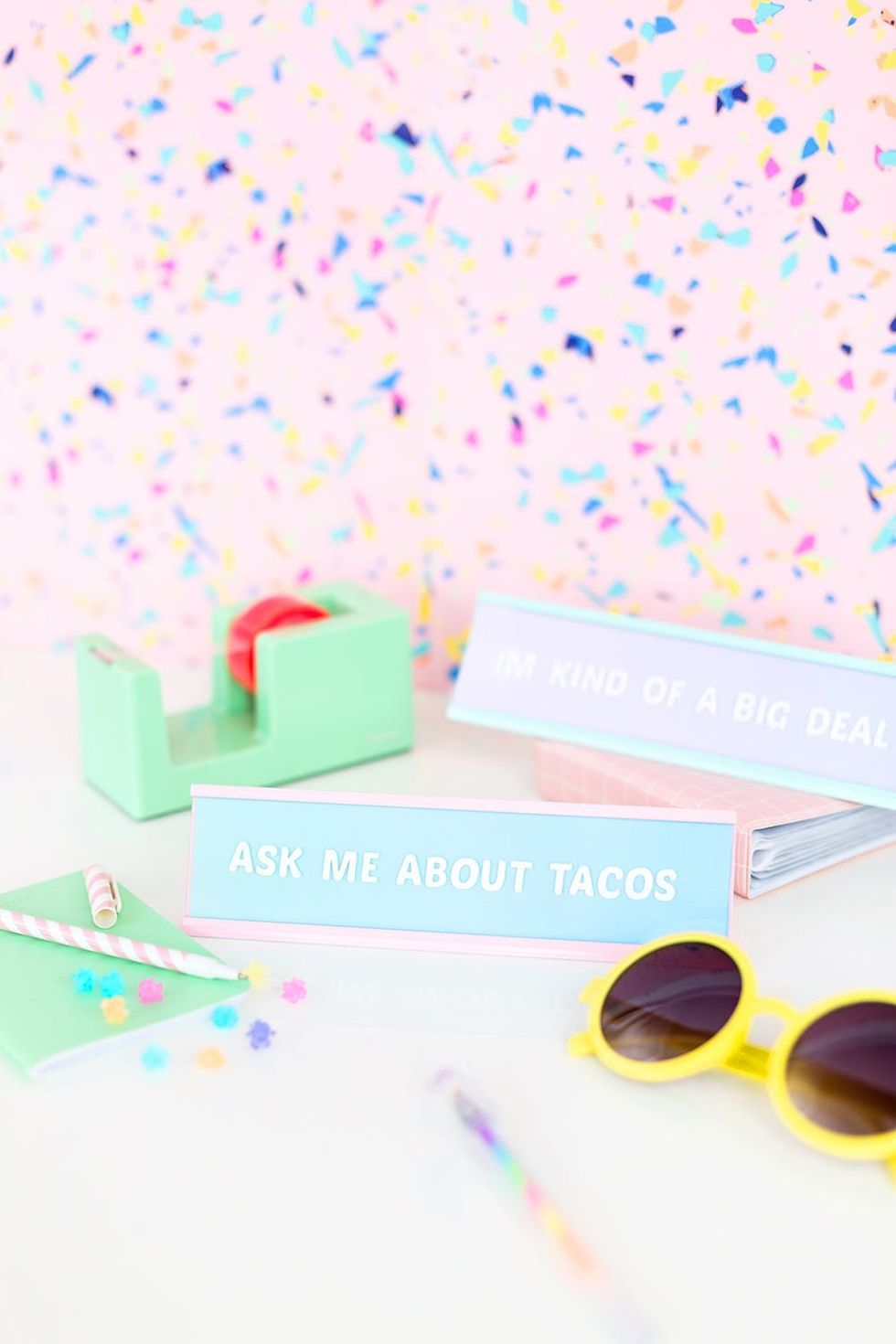 Desk Nameplates Disco Ball Vases And More Stylish Weekend Crafts