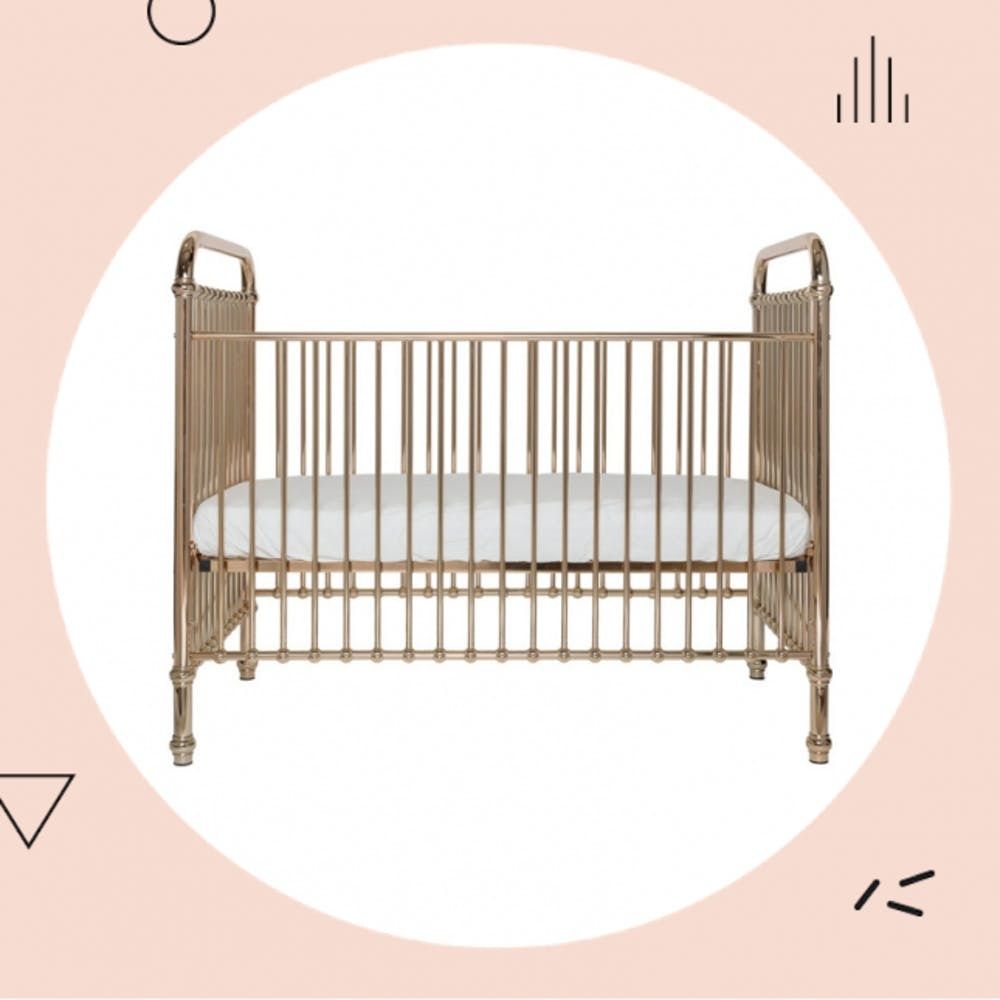 larkin black metal crib