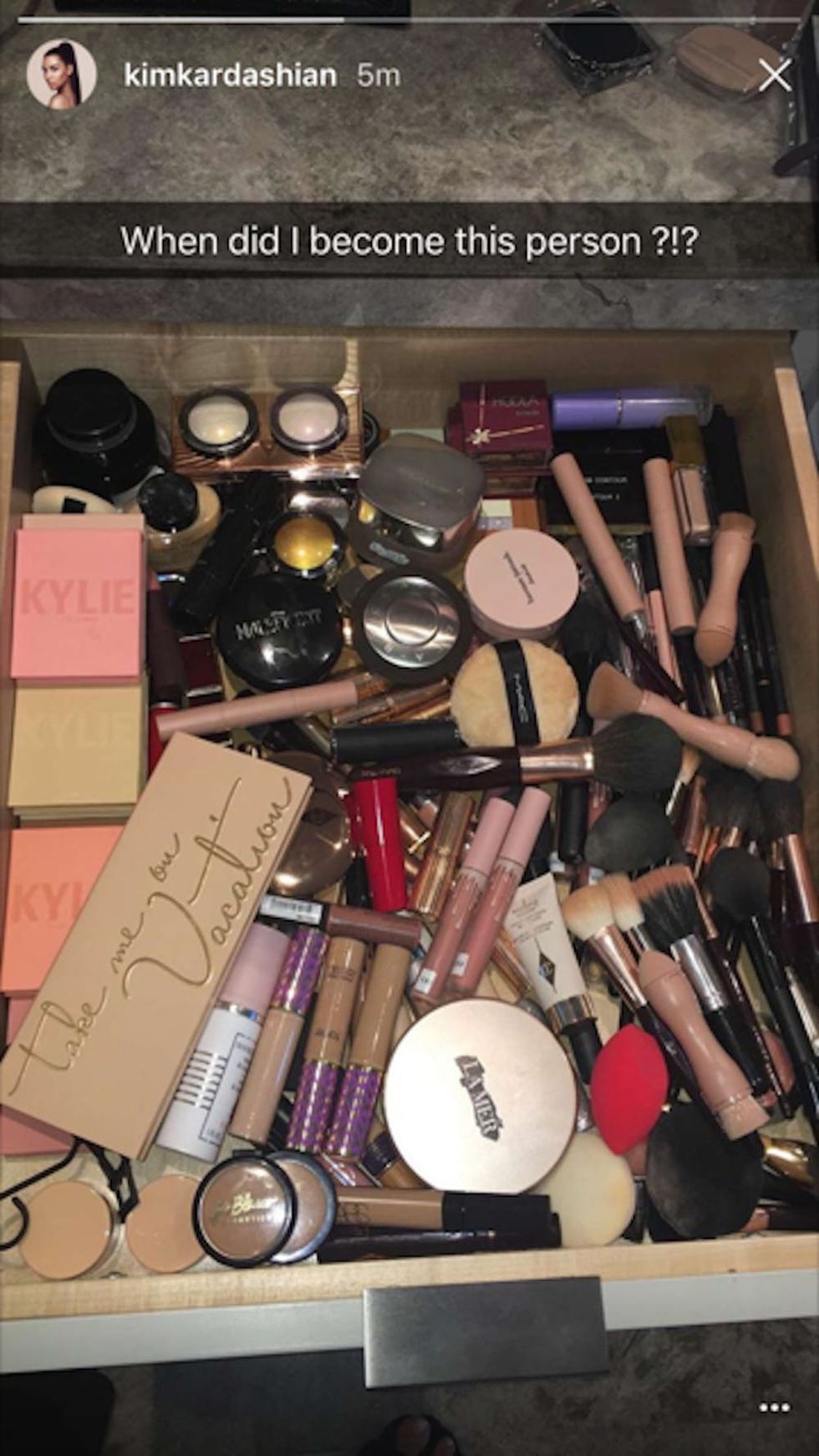 Kim Kardashian S Makeup Storage Drawer Saubhaya Makeup