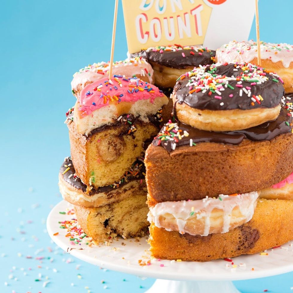 This 4Layer Donut Cake Is What Birthday Dreams Are Made Of Brit + Co