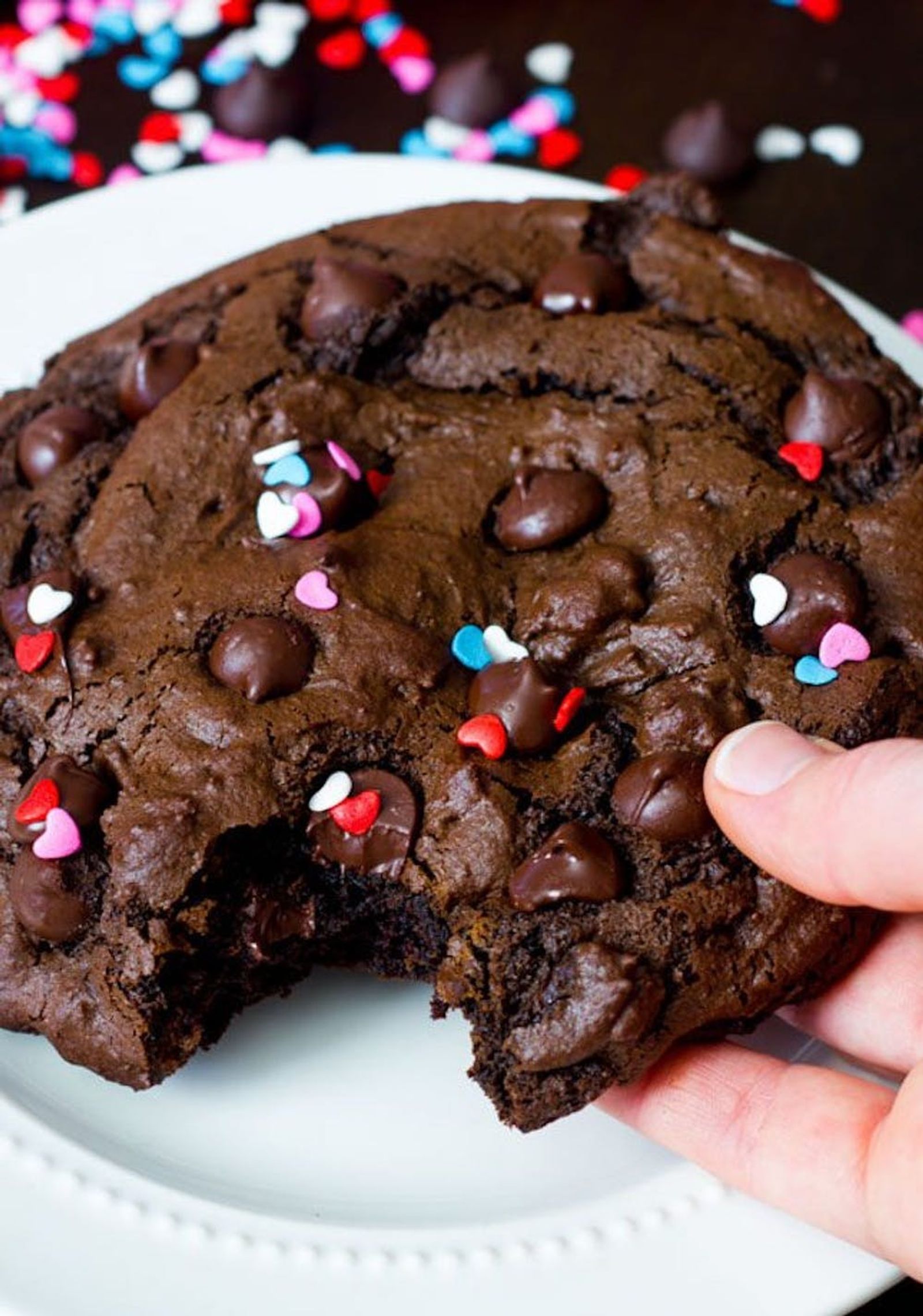 XXL Death by Chocolate Cookie Valentine's Day Dessert Recipe