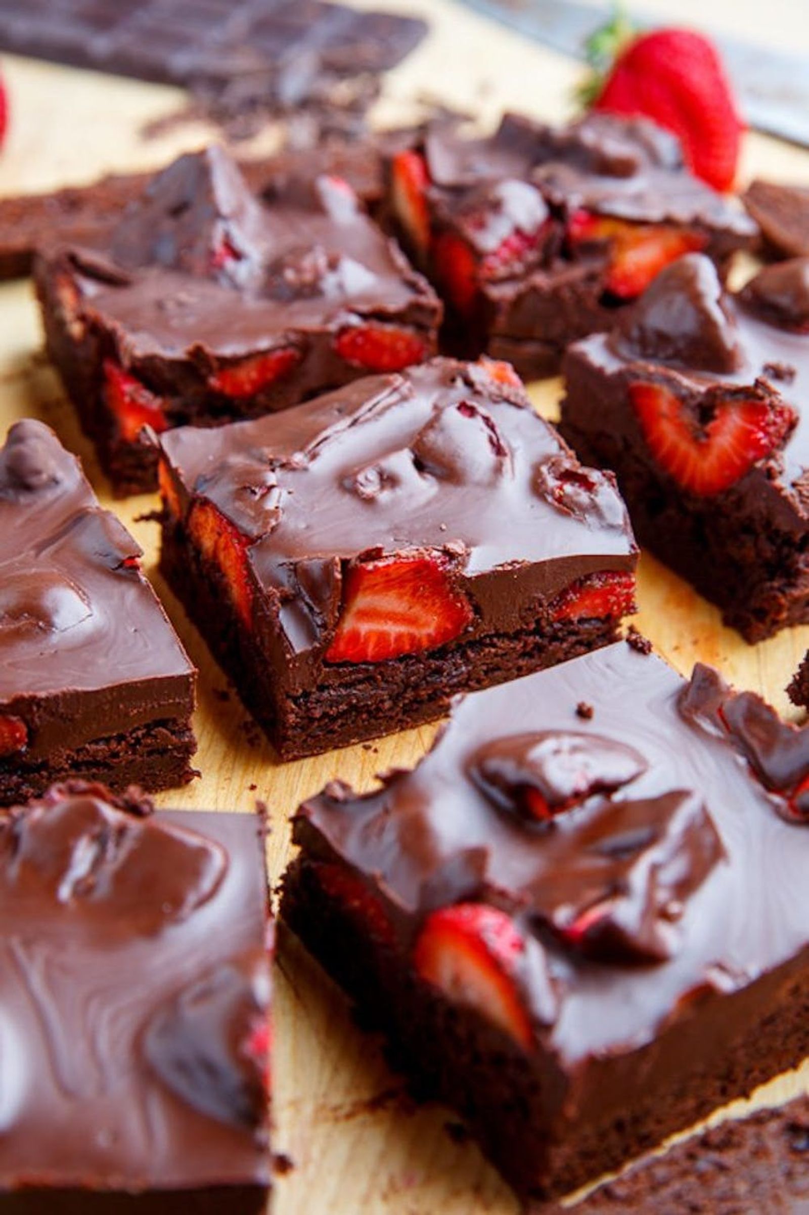 Chocolate Covered Strawberry Brownies Valentine's Day Dessert Recipe