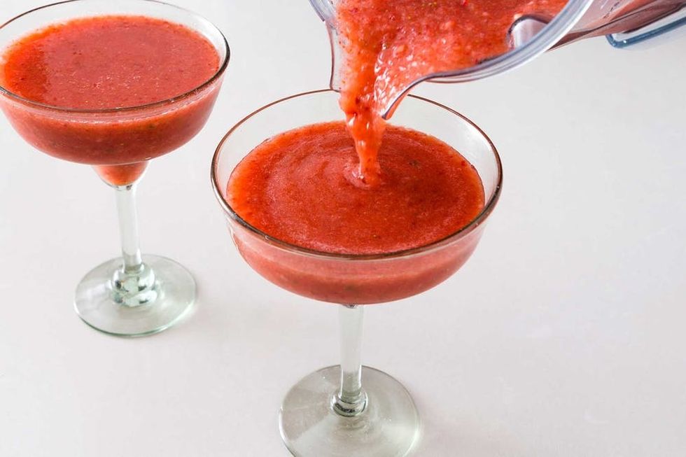 Valentine's Day Strawberry Jalape\u00f1o Margaritas Recipe