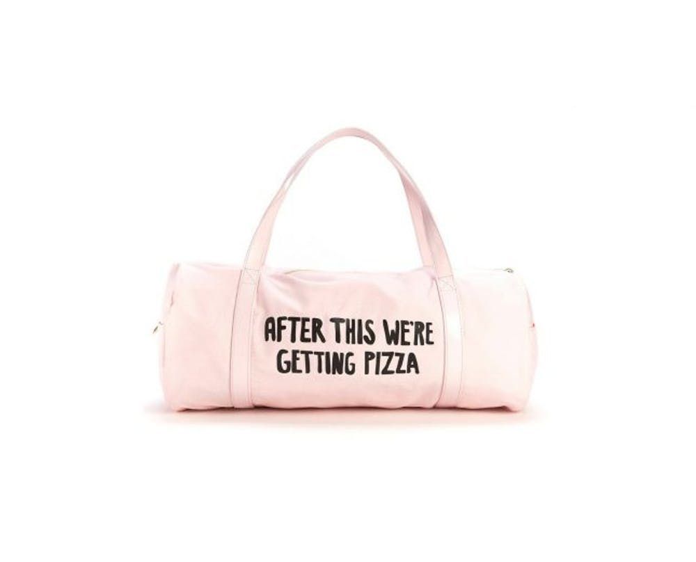 baby pink gym bag