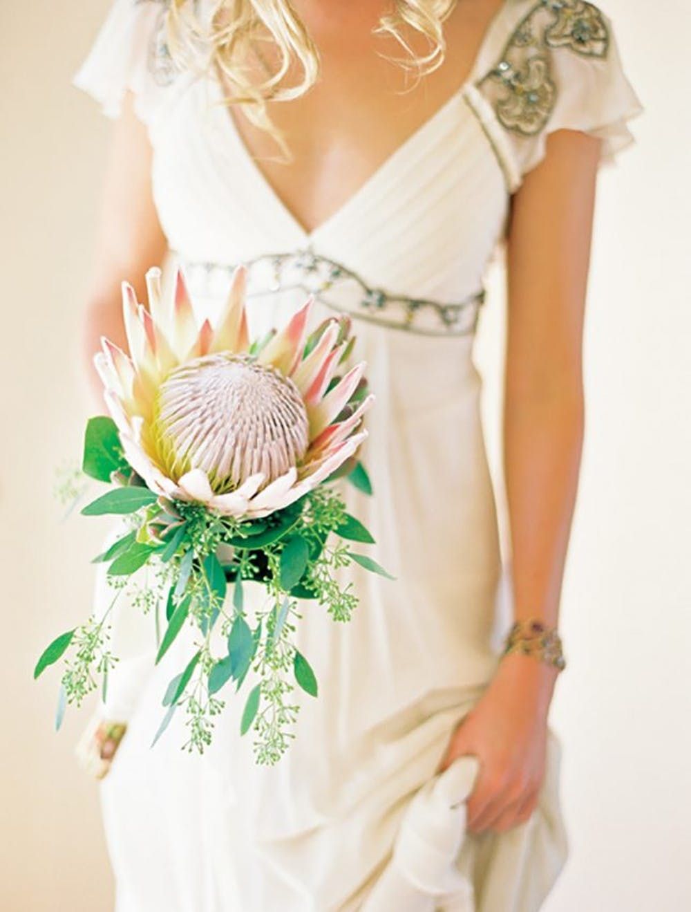 single stem bouquet bridesmaid