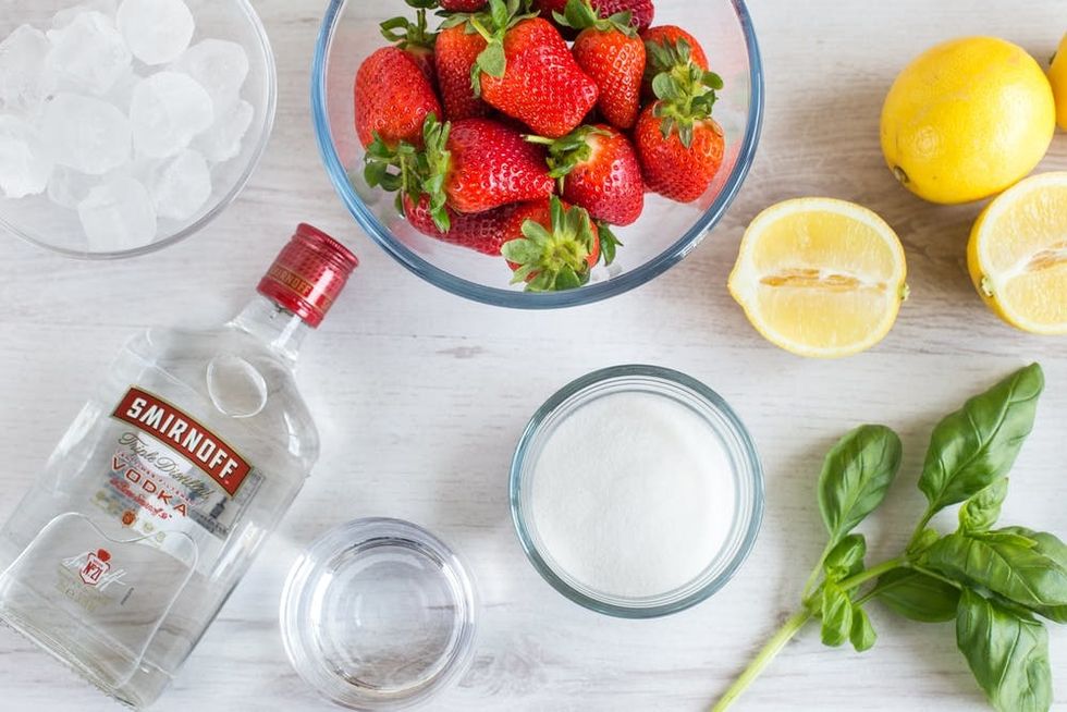 Friends Round Sun Shining You Ll Need This Spiked Strawberry Basil Lemonade Recipe Brit Co