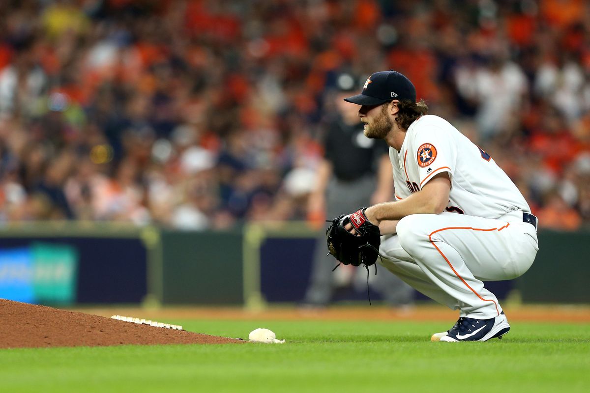 Gerrit Cole preparing to take the mound