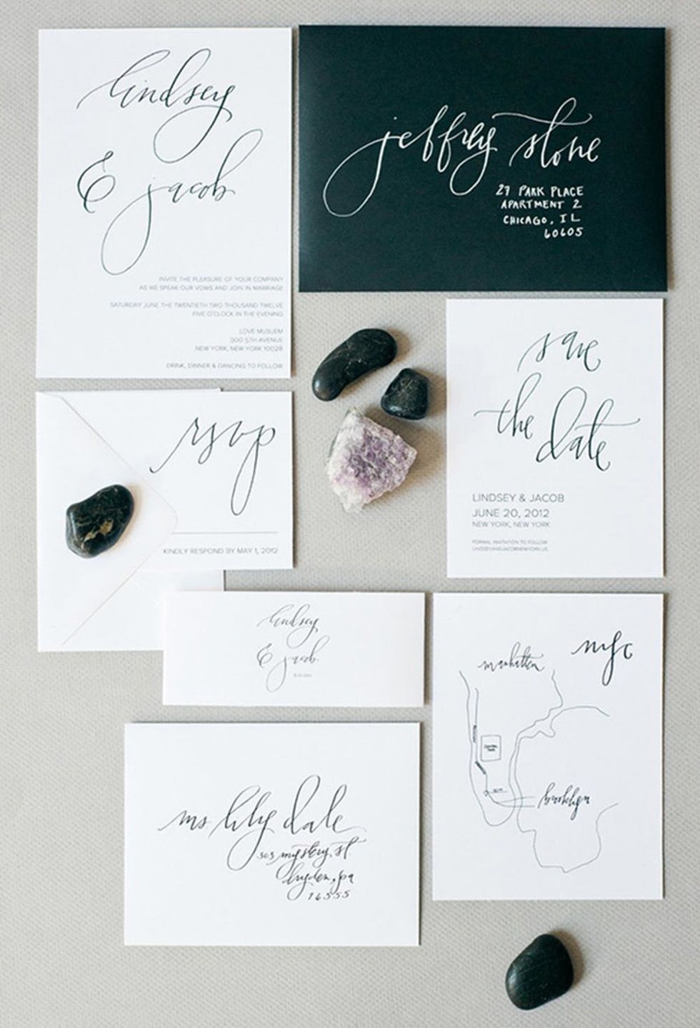 15 Super Chic Minimalist Wedding Invites - Brit + Co