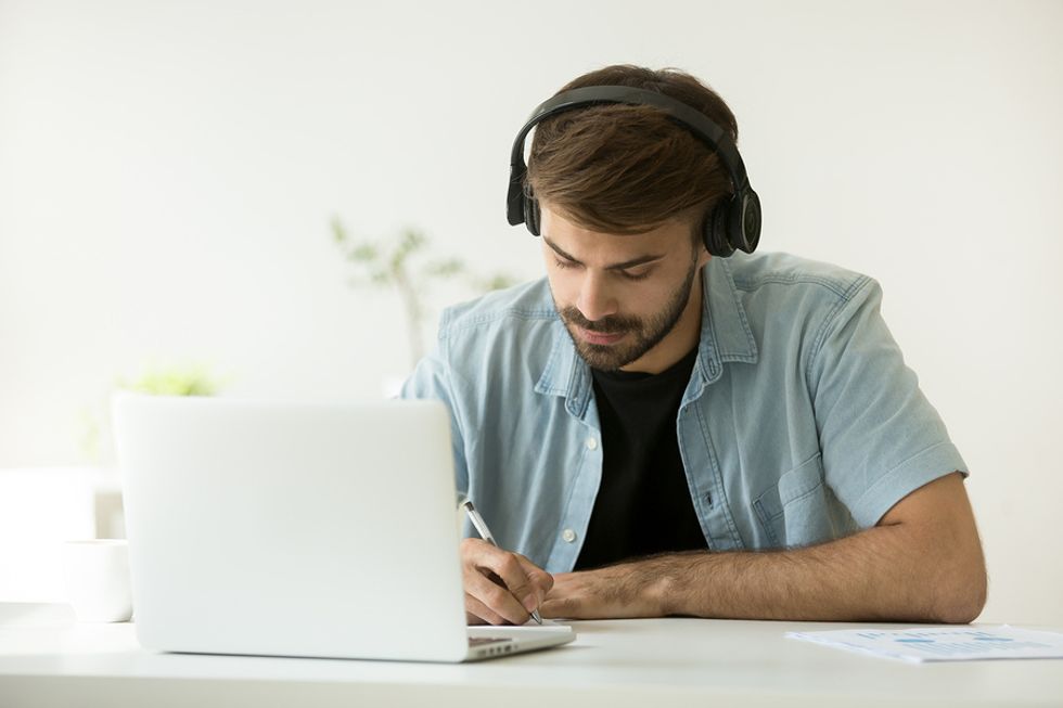 Young professional uses social media to help advance his career.