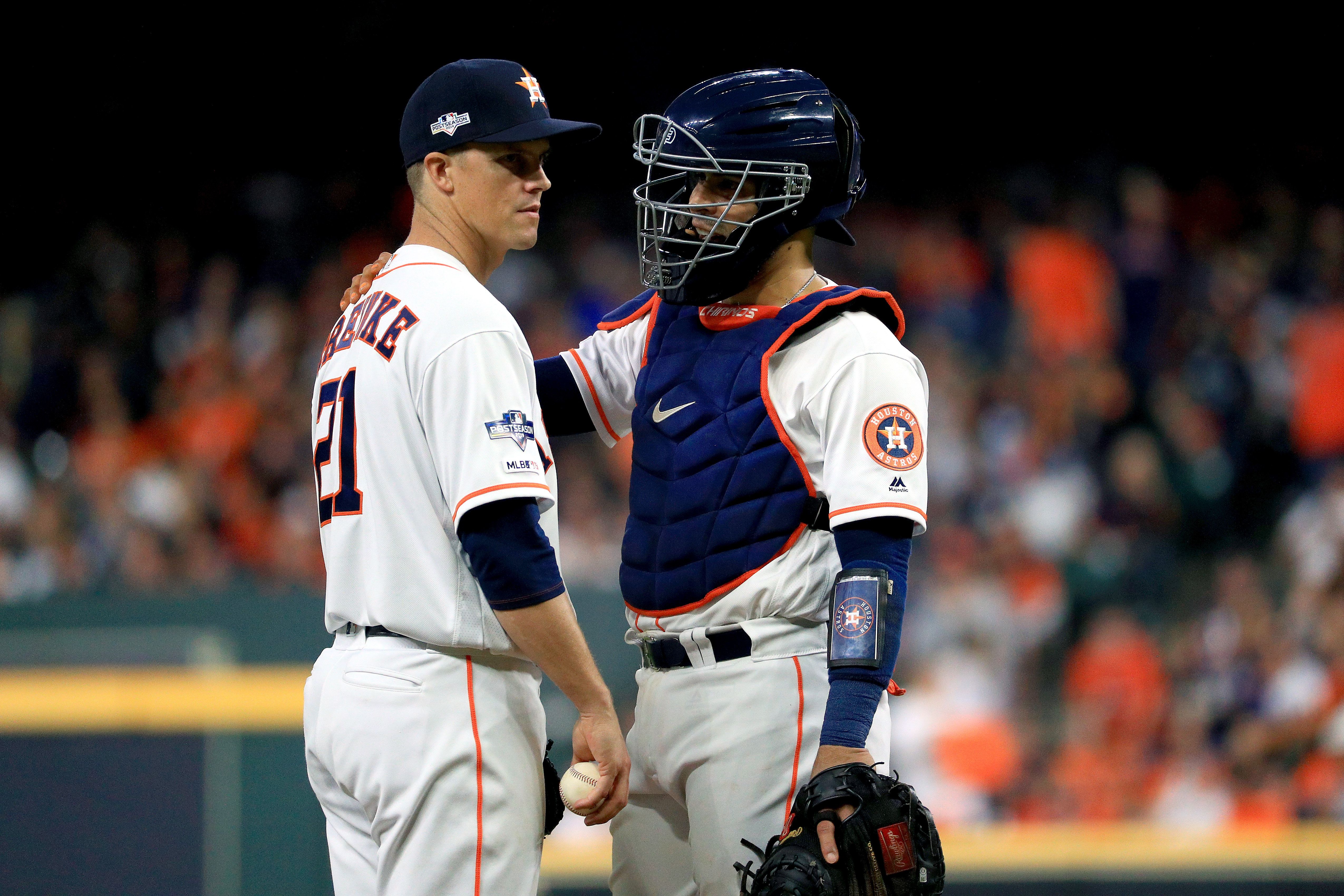 Zack Greinke and Robinson Chirinos