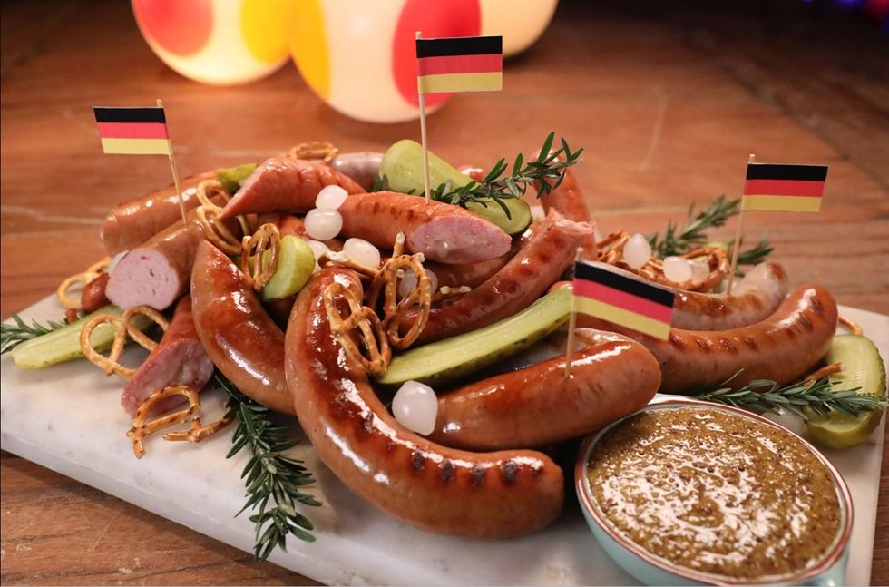 A Platter of Delicious German Sausage