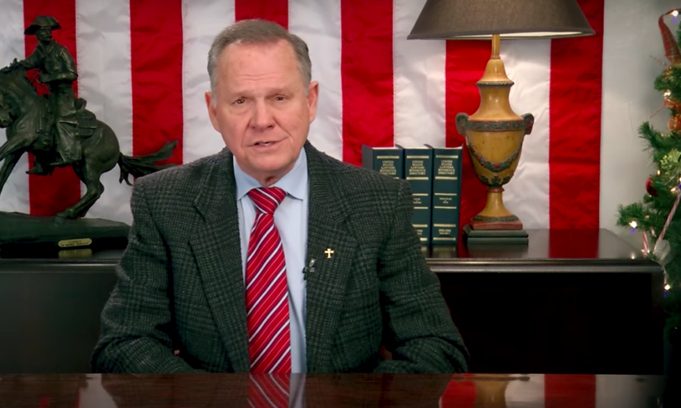 In Bonkers Video, Roy Moore Explains Why He Won't Concede the Senate Race He Lost