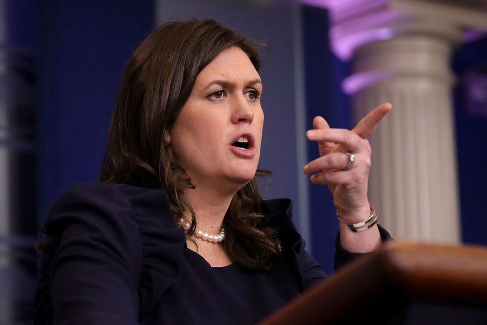 Sarah Sanders Just Explained Why Trump Won't Address the Russia Probe in His Speech Tonight, and Well, She's Lying Again