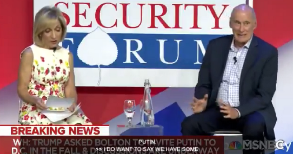 Donald Trump's Intelligence Chief Found Out Putin Was Invited to the White House Live on Stage and His Reaction Is Basically All of Us