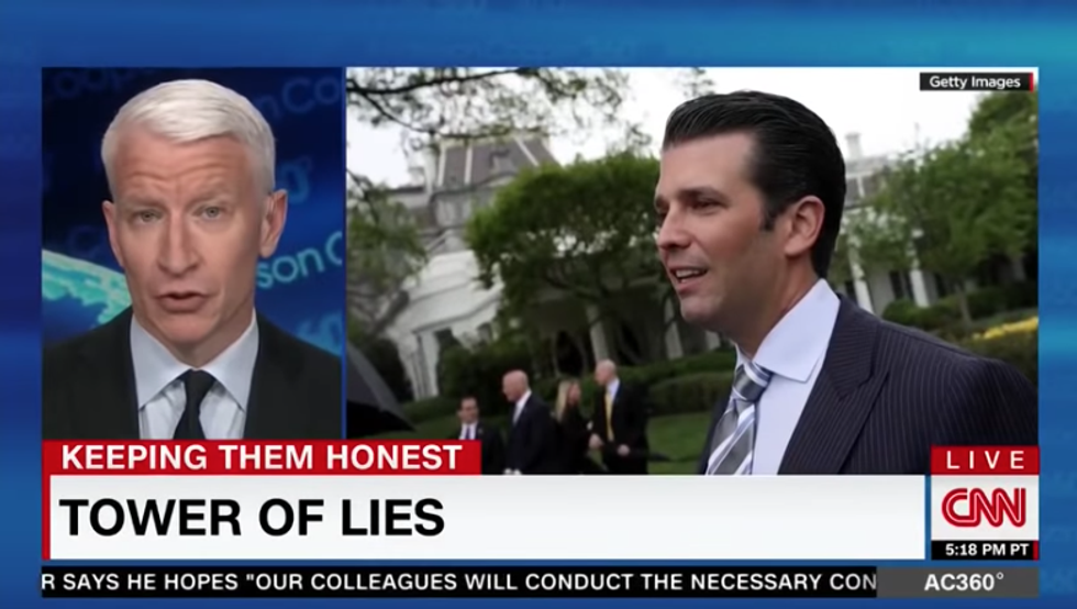 Don Jr.'s Line Mysteriously Cut Out During an Interview About the Trump Tower Meeting, and Anderson Cooper Roasted Him Perfectly