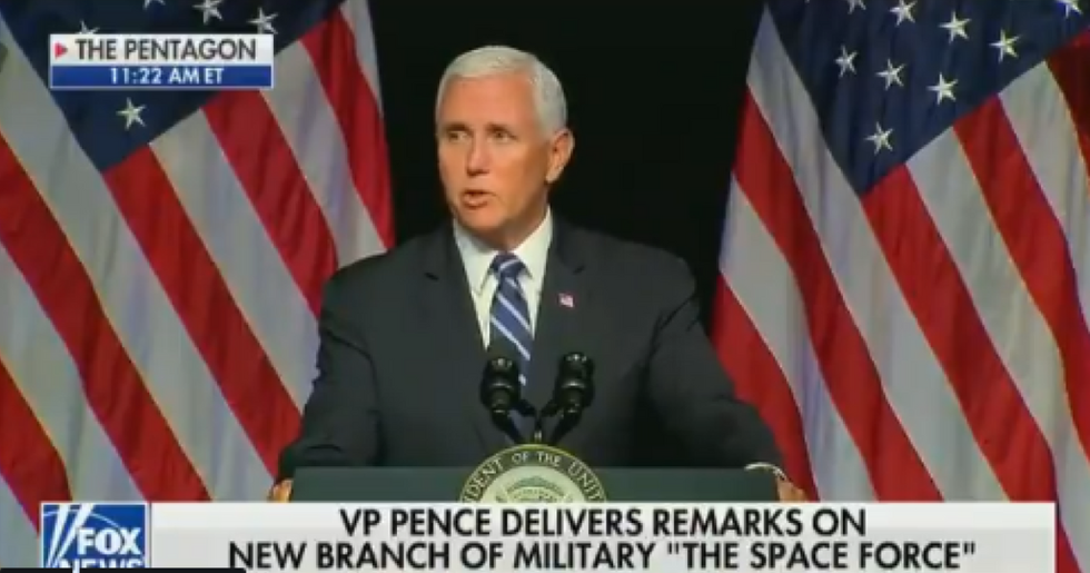 Mike Pence Just Called For The Creation of a Space Force by 2020 With a Straight Face, and Trump Is Cheering Him On