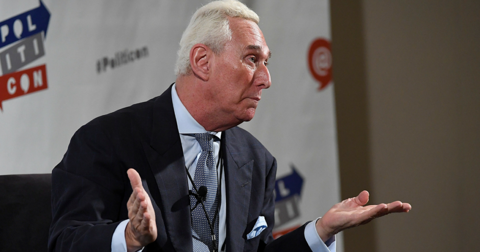 Someone Created An Image Of Trump And Roger Stone In Swastika-Laden 'Space Force' Suits—And Stone Shared It
