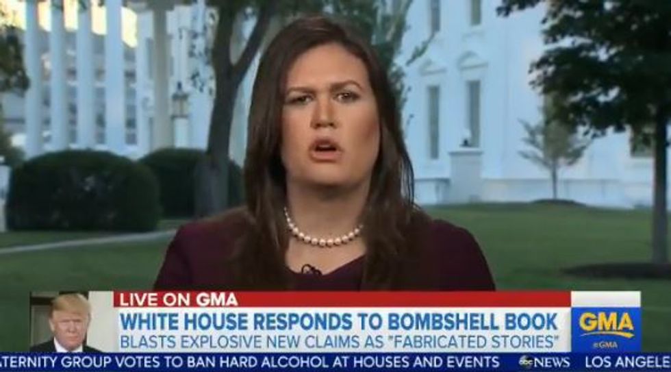 Sarah Sanders Is Getting Mocked For Her Latest Response to the Revelations in Bob Woodward's New Book