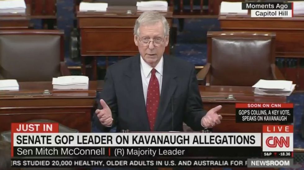 Mitch McConnell Is Complaining About How Democrats Have Handled the Kavanaugh Nomination Process, and People Can't Even