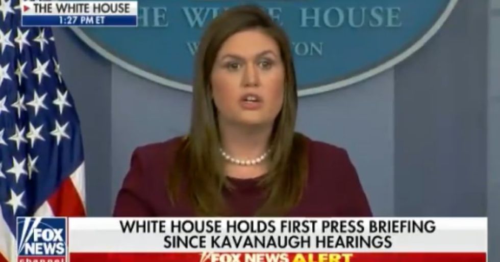 People Are Calling Out Sarah Sanders For Her Revisionist History of the 2016 Election in Her Latest Attack on Democrats