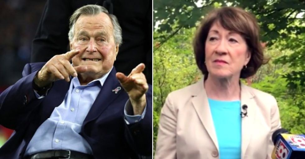 George H. W. Bush Just Weighed In On Senator Collins' Brett Kavanaugh Decision, and People Are Not Having It