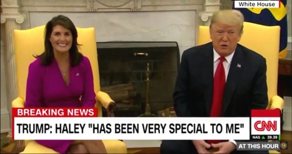 Donald Trump Paid Nikki Haley a Questionable Compliment in Their Oval Office Meeting, and Now Women Are Dragging Him Hard
