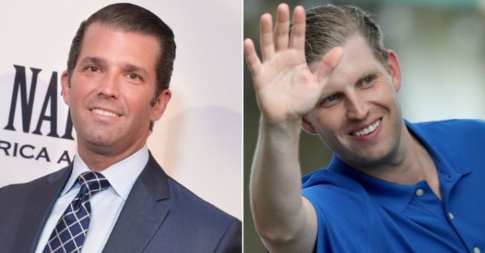 People Can't Stop Mocking Trump Tower's Questionable 'National Boss Day' Post Featuring Don Jr and Eric Trump