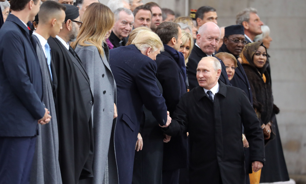 Donald Trump Is Getting Dragged for His Gleeful Reaction to Putin's Arrival at an Event in Europe, and Putin Seemed Just As Excited to See Trump