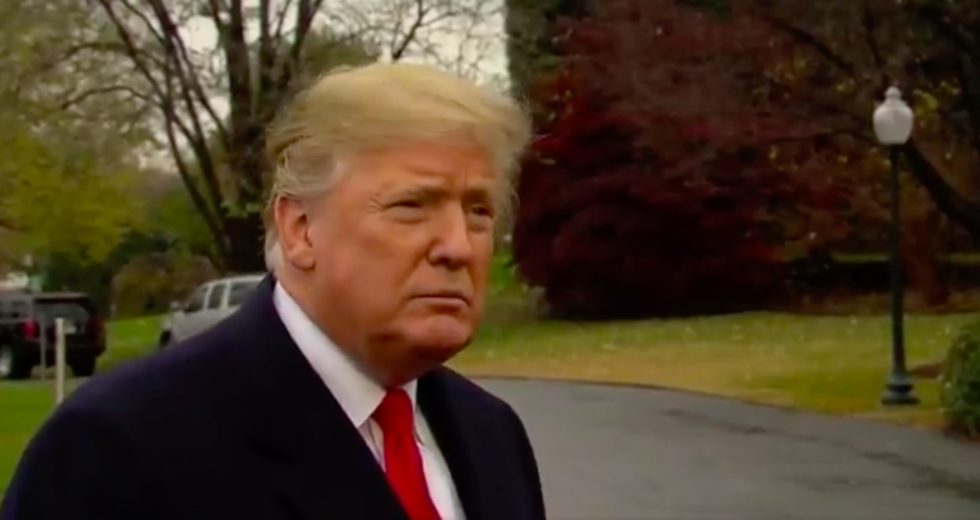A Reporter Just Asked Donald Trump About His Administration's Report on the Devastating Economic Impacts of Climate Change, and His Response Is Pure Trump