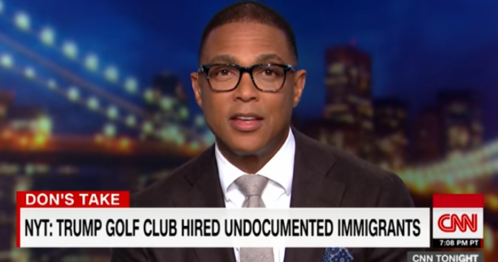 Don Lemon Just Slammed Donald Trump With a New Nickname After The New York Times Reveals Trump's NJ Golf Club Hired Undocumented Workers