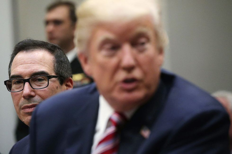 Donald Trump's Treasury Secretary Just Tried Blaming Democrats for the Ballooning Deficit, and People Are Calling Him Out