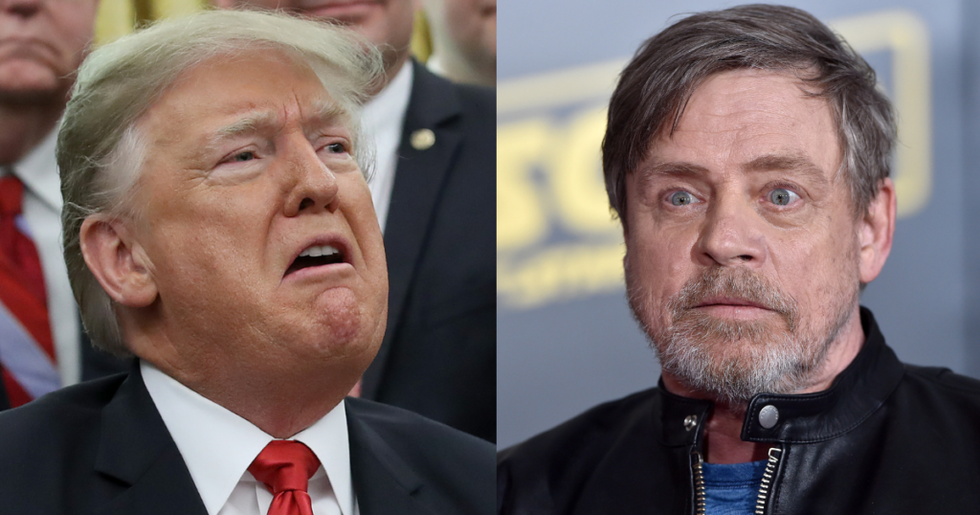 Mark Hamill Just Slammed Trump for His Latest 'Border Wall' Tweet and Now He Has the Perfect 2020 Slogan for Trump