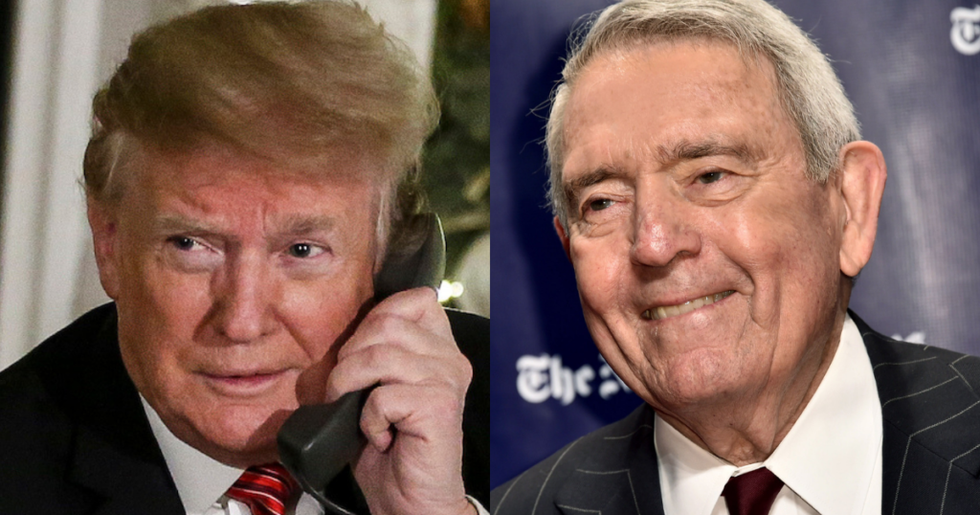 Dan Rather Just Savaged Donald Trump Over His Denial of Climate Change Using His Own Words to the 7 Year-Old Santa Claus Believer Against Him