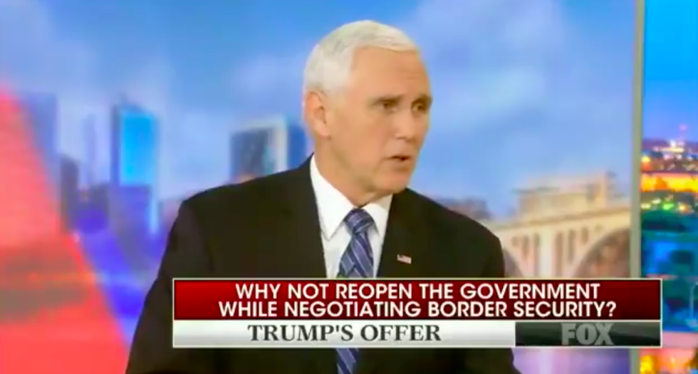 Chris Wallace's Simple 6 Word Response to Mike Pence's Spin About the Government Shutdown Left Pence Almost Speechless