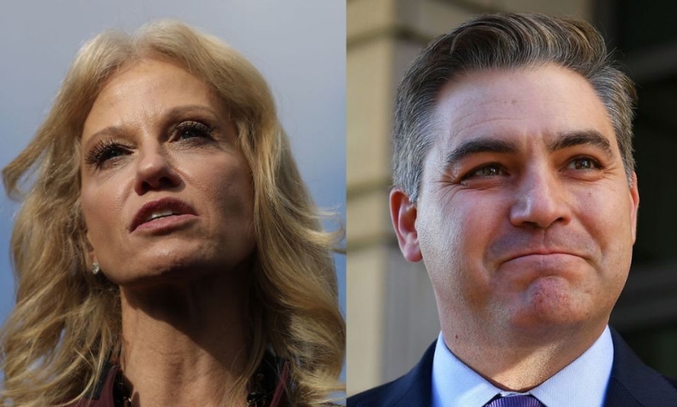 CNN's Jim Acosta Just Threw Kellyanne Conway's 'Alternative Facts' Line Back in Her Face, and Now She's Calling Him Names