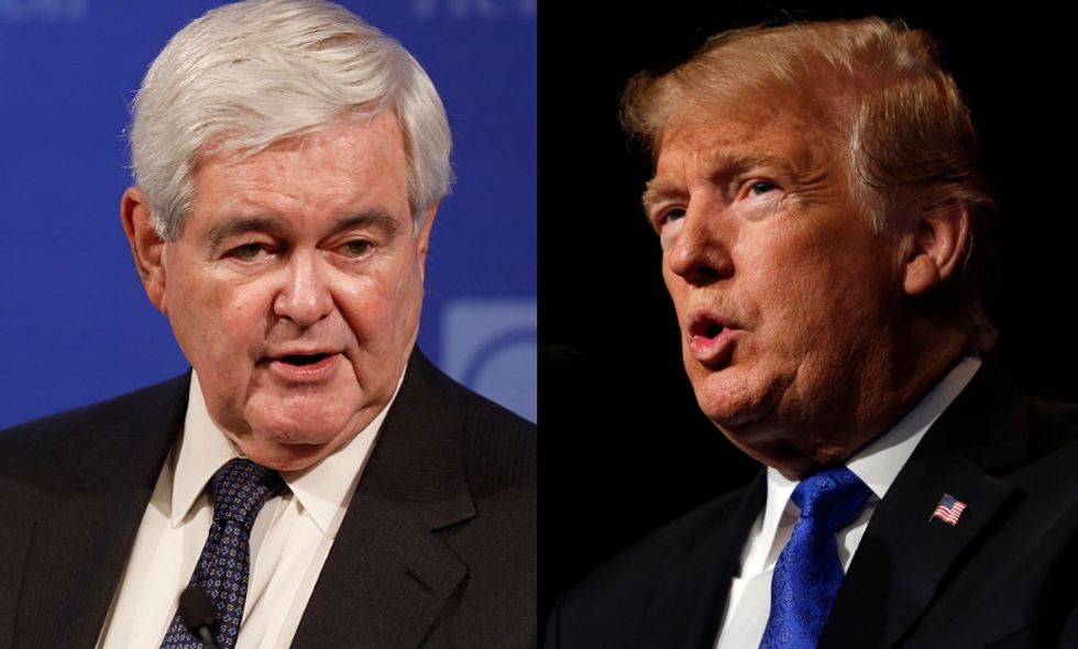 Newt Gingrich Just Tried to Defend Donald Trump's Work Schedule by Comparing Him to Winston Churchill and It Totally Backfired