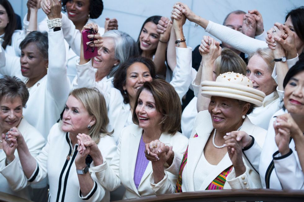 People Can't Get Enough of These Pictures of the Democratic Women of the House Wearing White to Trump's State of the Union Address