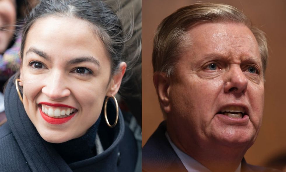 Lindsey Graham Just Tried to Shame Nancy Pelosi for Postponing Trump's State of the Union Address, and Alexandria Ocasio-Cortez Is Calling BS