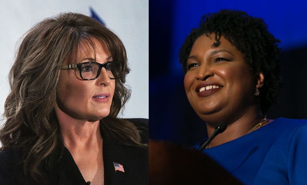 Sarah Palin Came for Stacey Abrams on Twitter After She Was Chosen to Give the Democratic State of the Union Response, Regretted It Immediately