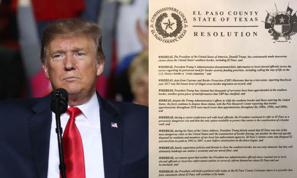 El Paso County Officials Fired Back at Donald Trump Over His Lies About the Border With a Savage Bipartisan Resolution