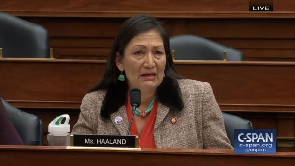 Rep. Deb Haaland's Emotional Message to Transgender Servicemembers About Donald Trump Is Going Viral for All the Right Reasons