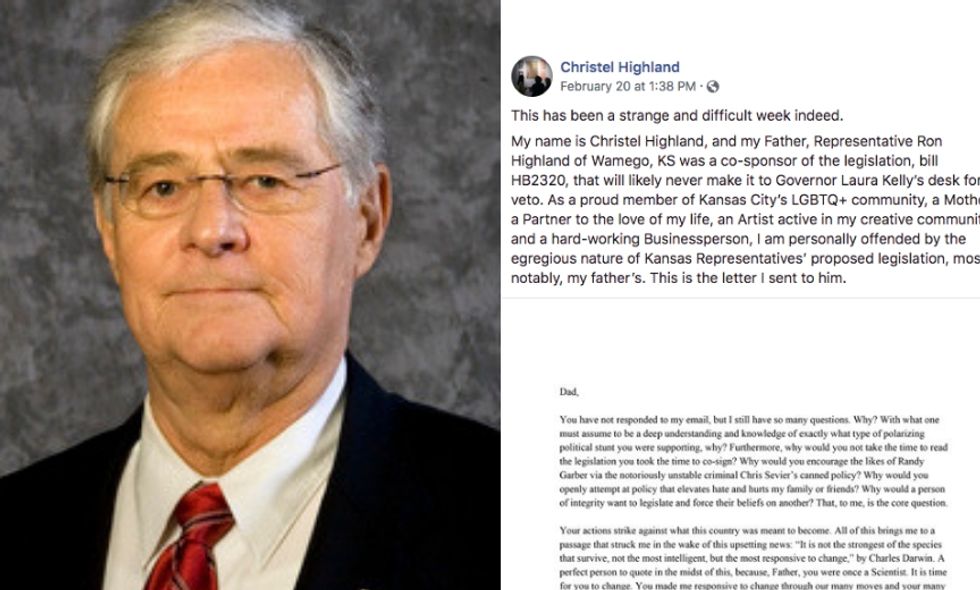 Republican Lawmaker Just Backtracked on His Support for an Anti-LGBT Bill After His Daughter Totally Shamed Him on Facebook