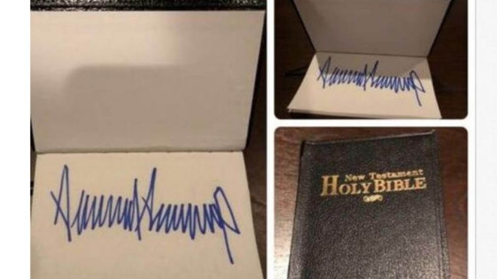 A Bible Supposedly Signed by Donald Trump Just Sold on eBay for Hundreds of Dollars, Because of Course It Did