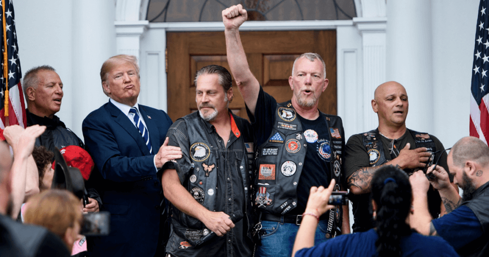 It Sure Sounds Like Donald Trump Just Threatened Violence Against His Political Enemies by His Supporters in the Military, Police, and 'Bikers for Trump'