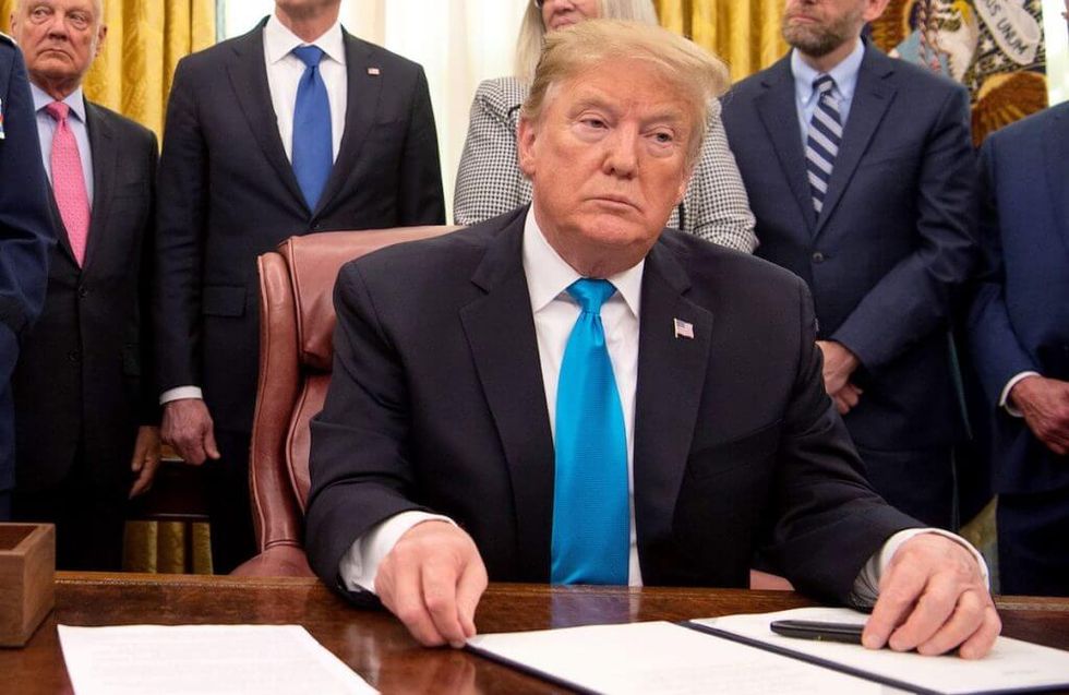 Donald Trump Just Tweeted a One Word Response to the Senate's Rebuke of His Emergency Declaration and Now Everyone's Making the Same Joke