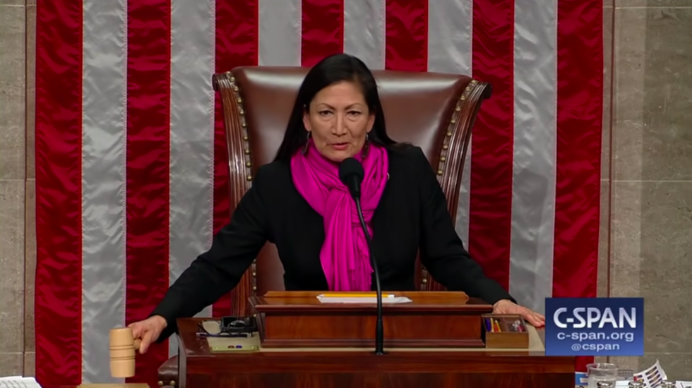 Rep. Deb Haaland Just Got a Bipartisan Standing Ovation on the Floor of the House of Representatives After Making Congressional History