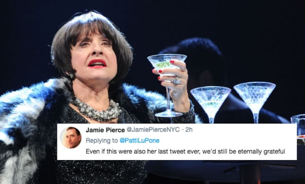 Patti LuPone Just Joined Twitter And Her First Tweet Was Primo Patti LuPone